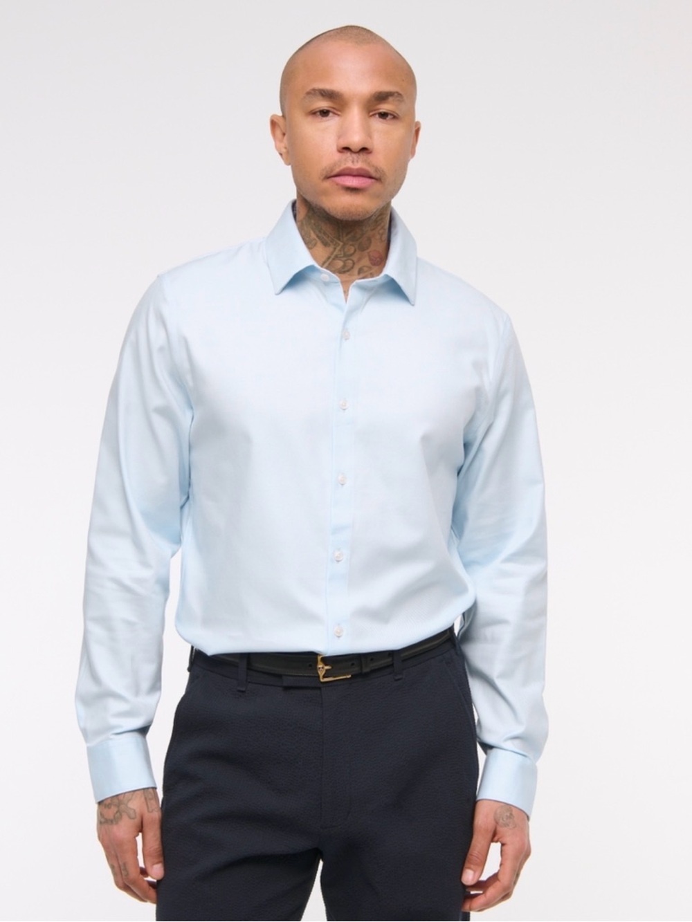 Abercrombie & Fitch Light Collin’s Blue Men's Dress Shirt